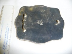 NWASCA JUSTIN SILVER MEXICO STANDING HORSE WESTERN BELT BUCKLE