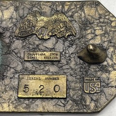 Vintage 1976 Great American Buckle Co Deer Stag Limited #520 USA 3.5×2.25”