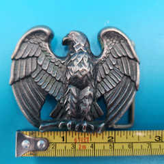 Vintage 2.5&Prime; American Eagle Patriotic Pewter Belt Buckle Avon