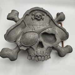 Heavy Metal Buckles Skull Pirate Crossbones Belt Buckle Lead Free Nautical