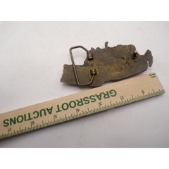 Vintage Brass Caterpillar Bulldozer Belt Buckle Baron Buckle 1976 Construction