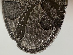 Vintage Batman Belt Buckle Pewter Finish Crackled Look 5&Prime; Wide DC Comics
