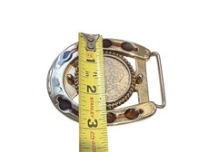 Silver Dollar Coins Set in Western Belt Buckles