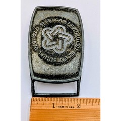 Vintage Lee Co American Revolution Bicentennial 1776-1976 Belt Buckle