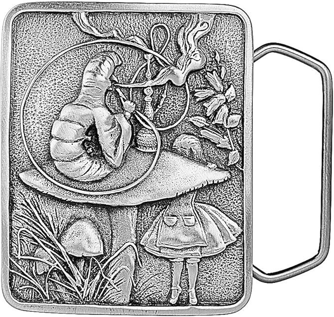 Vintage Design Solid Pewter Alice in Wonderland Caterpillar Buckle – USA Made