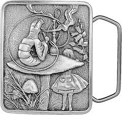 Vintage Design Solid Pewter Alice in Wonderland Caterpillar Buckle – USA Made