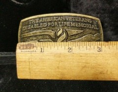 Patriotic America Veterans Disabled For Life Memorial Belt Buckle Courage 2007