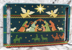 GRIP6 BELT BUCKLE – CHRISTMAS NATIVITY SCEEN – BLACK NINJA BACK – 1.5 INCH WIDE