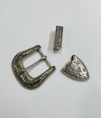 3 piece western buckle set Cowboy Leather Belt Buckle Men & Women (1.5&Prime;,38mm)