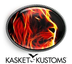 Lion Belt Buckle – King of the Jungle Handmade Artisan Oval Belt Buckle -752