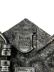 HARLEY DAVIDSON Belt Buckle H-405 1991 Baron USA Live Free Ride Free – AS IS