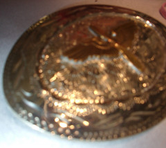 1942 U.S. ARMY AIR CORPS FORCE AVIATION WING PROPELLOR SILVER & GOLD BELT BUCKLE