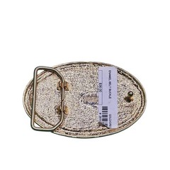 Green Enamel Oval Men&rsquo;s Belt Buckle Gold Tone FORNASH