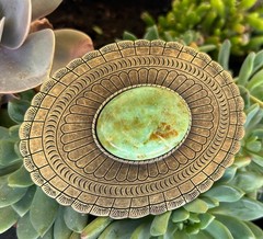Teal Turquoise Stone Belt Buckle Western Cowboy Style Fits 1.5 Inch Strap