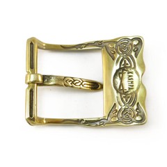 Brass belt buckle Runic, pin type, runic buckle, ornament for 1.5 casual belt
