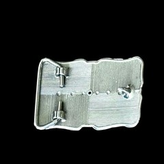 Vtg Southwestern Belt Buckle Green Stone Silver Thunderbird Zuni Navajo Bird