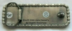 BELT BUCKLES Jack Daniel&rsquo;s Chain Edge Black Silver Rectangle Whiskey No. 7 NWOT!