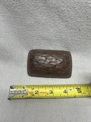 Belt Buckle New Brown Tan Full Quill Ostrich Leather