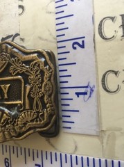 Vintage TONY Brass Belt Buckle approx 5oz. 3&Prime; wide – name personalized Oden Inc.