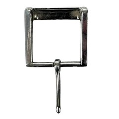 Hugo Boss Belt Buckle Silver Metal w/ Embossed Boss on Both Pcs 1.5&Prime; belt Width