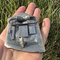 Vintage Iowa wildlife federation elk Western Metal Belt Buckle