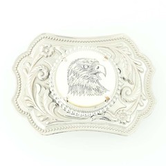 Floral Eagle Belt Buckle – Western Southwestern Ornate Large Vintage
