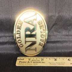 NRA National Rifle Association Golden Eagles Gold Plated Belt Buckle Original BX