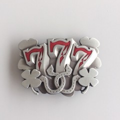 Enamel Lucky 777 Vintage Belt Buckle Gurtelschnalle Boucle de ceinture