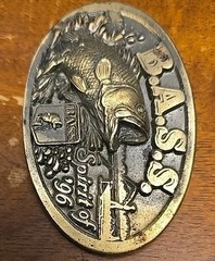 B.A.S.S. Spirit of 96, Bass Anglers Sportmans Society Fishing Club Belt Buckle
