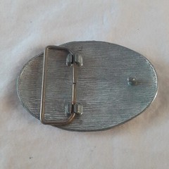 Antique Vintage Silver Western Flower Cowgirl Oval Belt Buckle