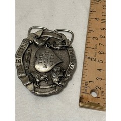 Vintage Siskiyou Belt Buckle Silver Excellent 1984 Valentine NE Centennial Retro