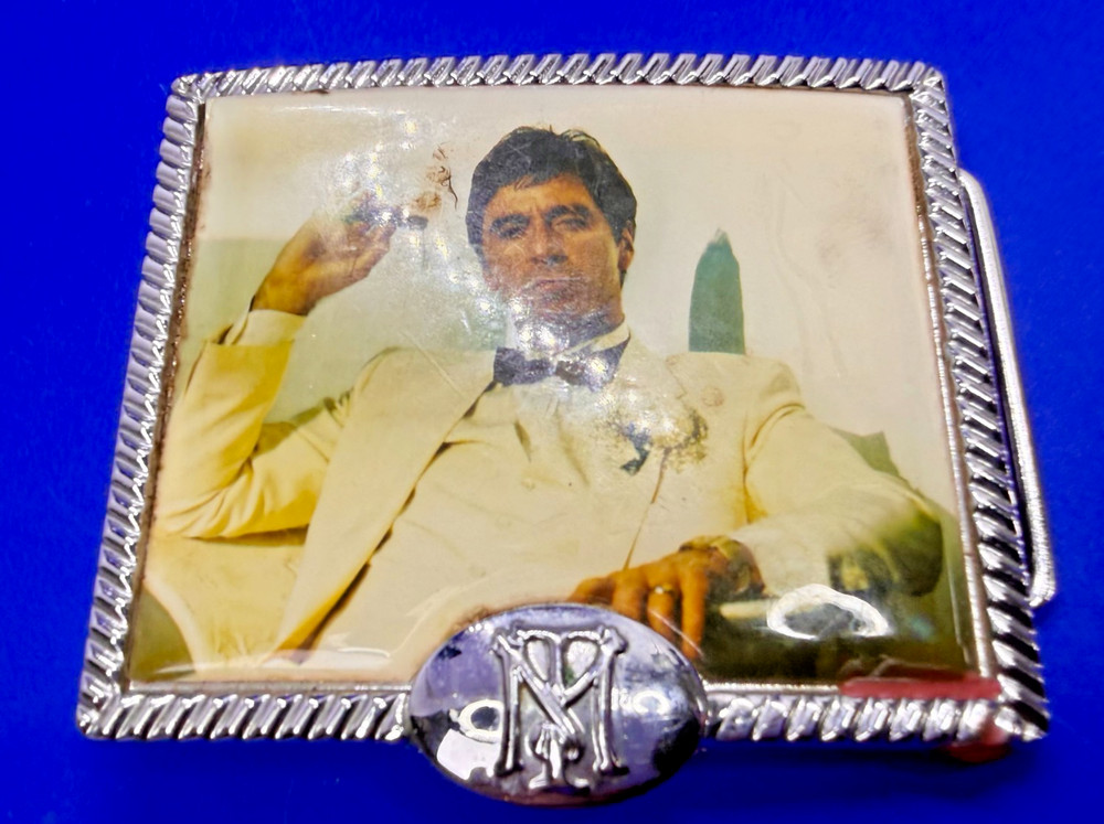 Scarface Movie Al Pacino Tony Montana Cigar Photo Universal Studios Belt Buckle