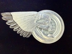 Eagle Skull Motorcycle Wheel Chopper Biker&rsquo;s Rider&rsquo;s Figural Cutout Belt Buckle