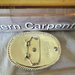 Montana Silversmiths Oval Western Horse Belt Buckle Silver/Gold Rope Edge