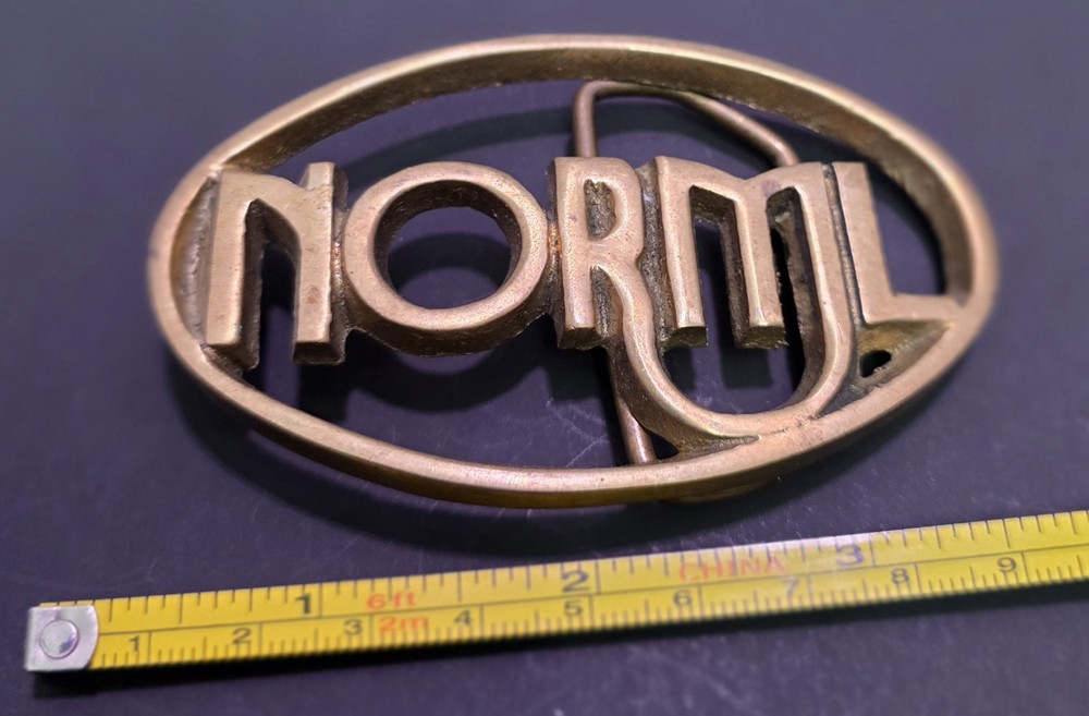 Norml Bud Cannabis Weed Pot Hippie 70s Vintage Belt Buckle Brass Hardware