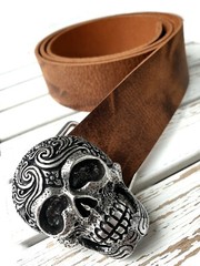 Belt buckle buckle Mexican sugar skull removable buckle silver 4 cm