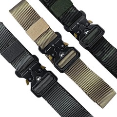 TXZWJZ Metal buckle tactical belt Heavy-Duty – 2 inch 2 (50mm), Black
