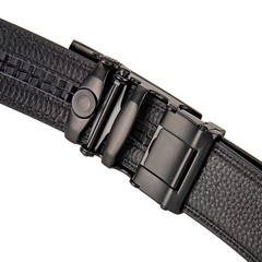 EVIRON Men&rsquo;s Leather Belt made of Top 36&Prime;-42&Prime; Waist Adjustable, Black Style 1