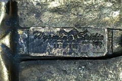 VINTAGE JIM BEAM BOURBON BELT BUCKLE BRASS Wyoming Studio Artworks Made In Usa