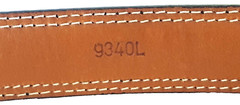 TONY LAMA LEATHER BELT NOCONA ‘GOD BLESS AMERICA’ DETACHABLE SILVER BUCKLE Sz 38