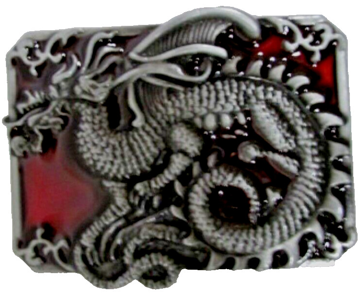 Red Dragon Punk Belt Buckle