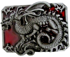Red Dragon Punk Belt Buckle