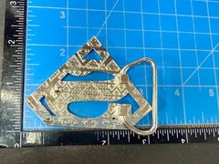 Superman S Logo Shield with Rhinestone Accented Superhero Cosplay Belt Buckle