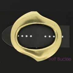 Rocker Biker Oval Omega Belt Buckle Brass Interchangeable Clasp GS5569
