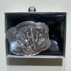 Blazin Roxx Western Nocona Belt Buckle Cactus Feathers NIB 37597