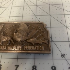Kansas Wildlife Federation Limited Edition Metal 3D Western Buckle 1.5in