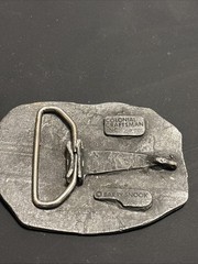 1978 Grizzly Bear Pewter Belt Buckle Barry Snook Colonial Craftsman Kanukawa