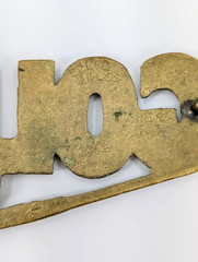 Vintage Golf Word Belt Buckle Solid Brass Taiwan ROC 4222 Patina