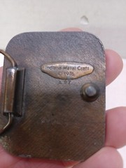 Vtg 1976 LARGE MOUTH BASS HOOKED ON BAIT BELT BUCKLE!!! Indiana Metal Craft E1