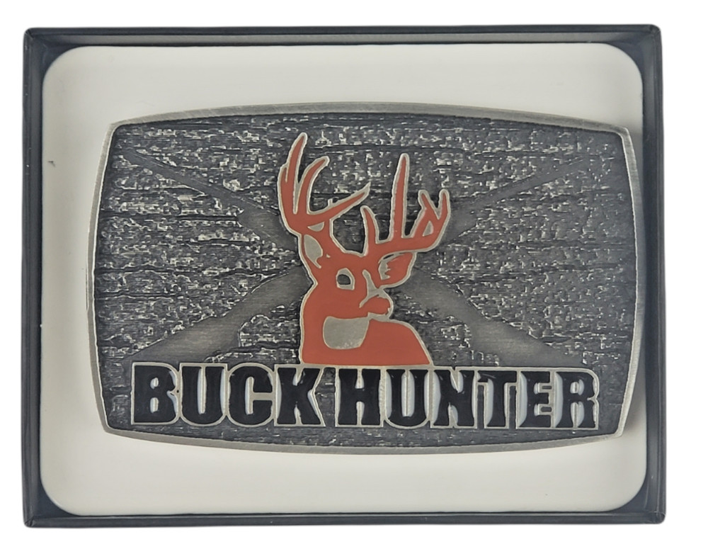 Buck Hunter Western Pewter Belt Buckle Speccast New Licensed